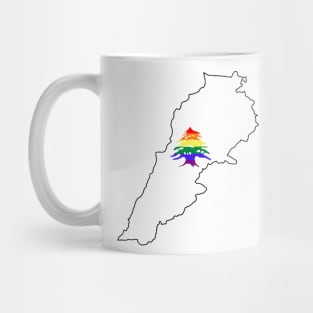 Lebanese cedar rainbow Mug